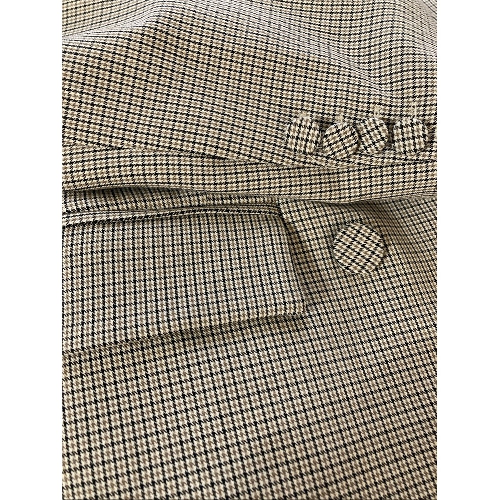 House of Harlow 1960 Houndstooth Double Breasted Blazer Women's Sz S Brown Navy - Picture 3 of 8